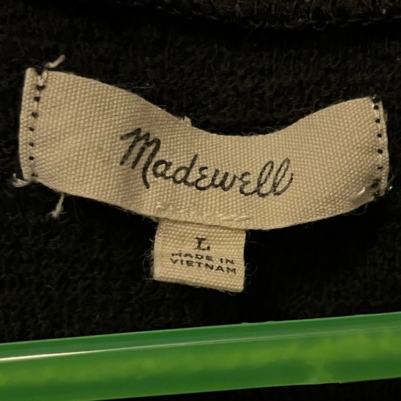 Madewell Black Textured Tie Front Blouse - Picture 3 of 3